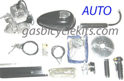 automatic auto bicycle motor kit 66cc silver