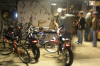 shop at night, motor bike shop austin texas